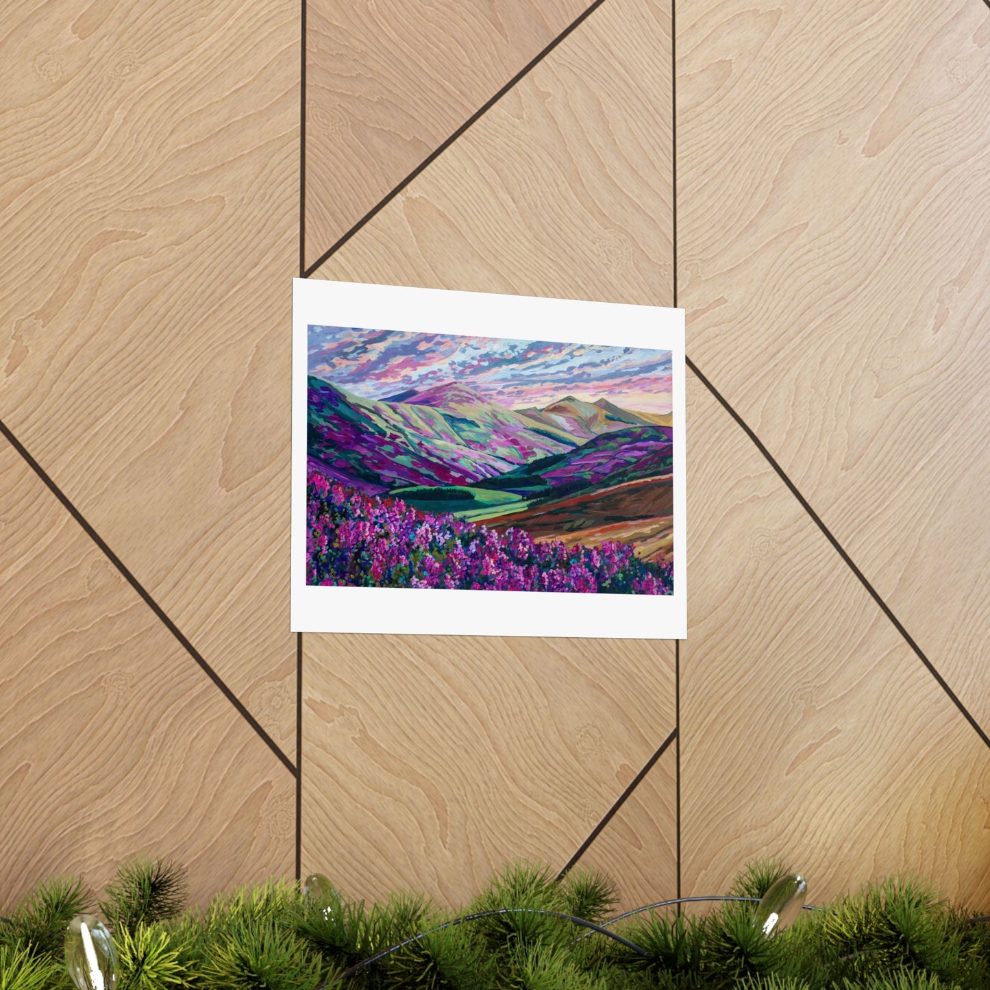 Heather in the Hills, West Linton-Scotland —Matte Horizontal Poster Reproduction
