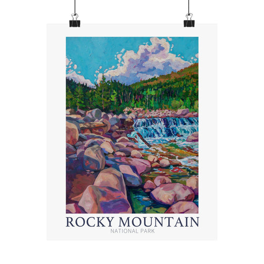 NP-10 | Rocky Mountain National Park  fine art print, Colorado outdoor adventure lover souvenir poster, artist Heather Nagy