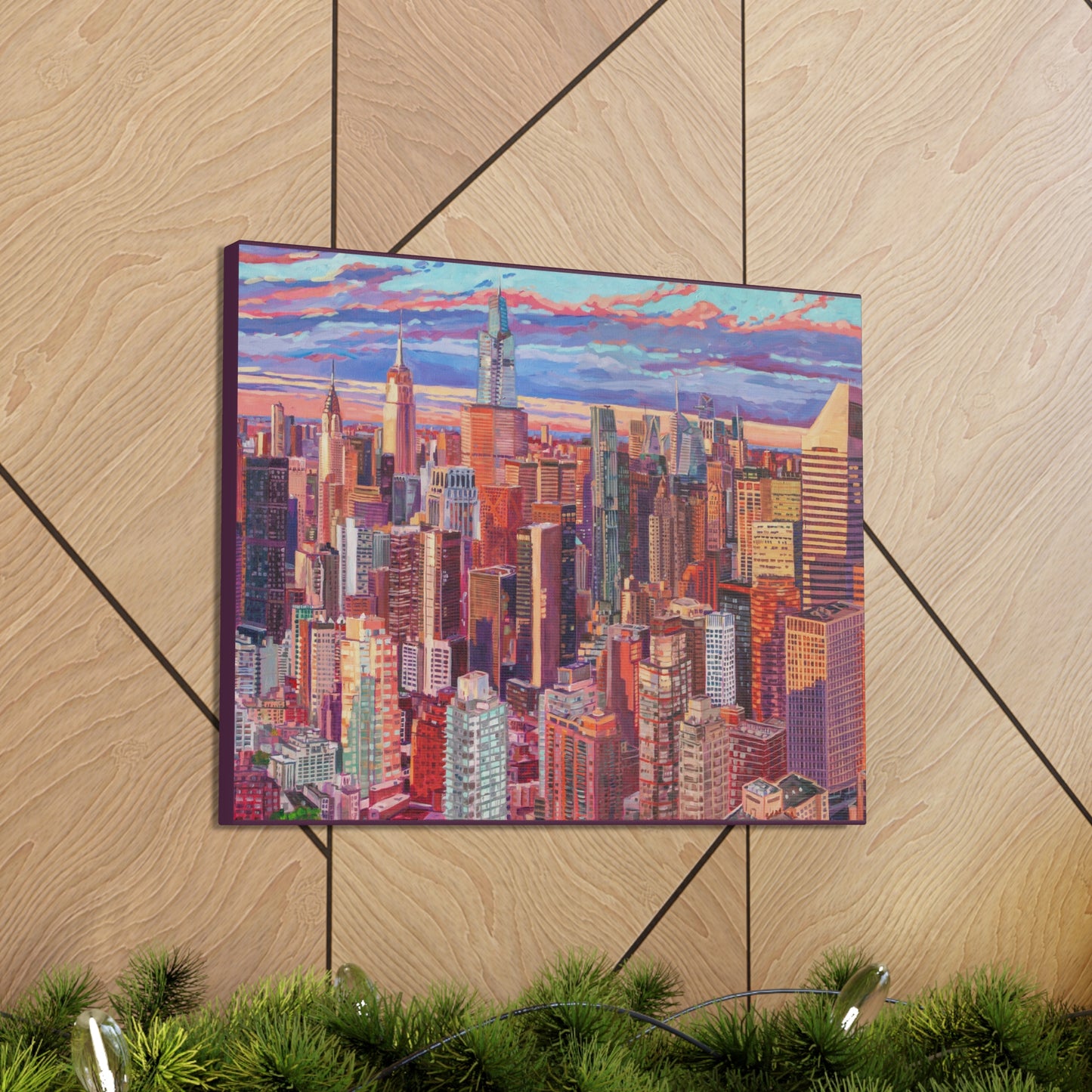 Midtown Manhattan Sunrise-right panel— Gallery Wrapped Canvas Reproduction
