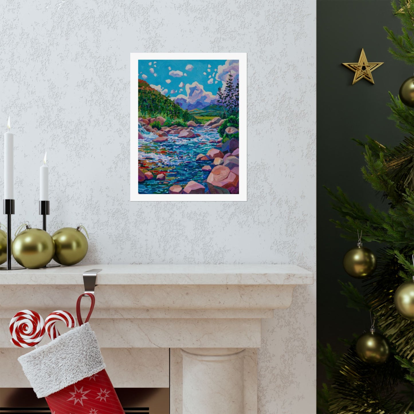 Alpine Falls right— Fine Art Matte Paper Reproduction