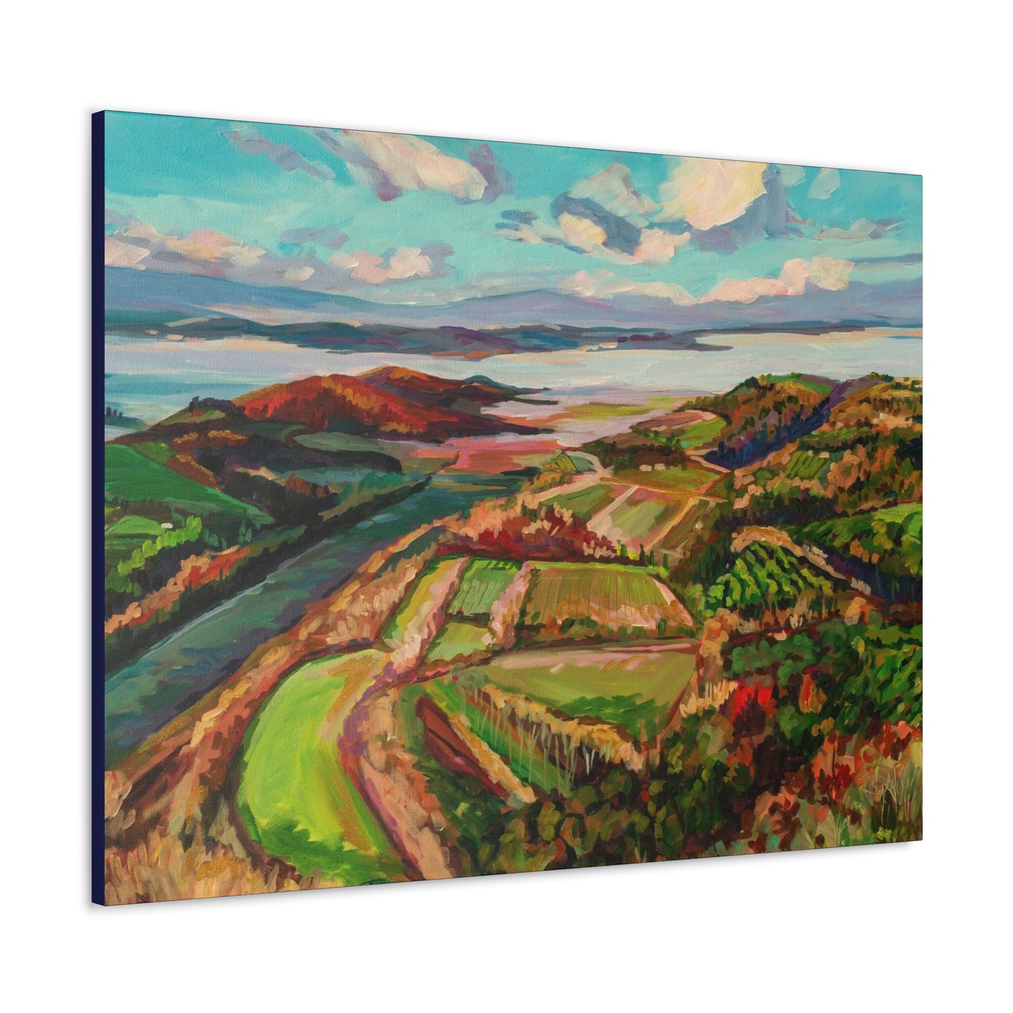 Morning Mist over Tuscany 2— Gallery Wrapped Canvas Reproduction