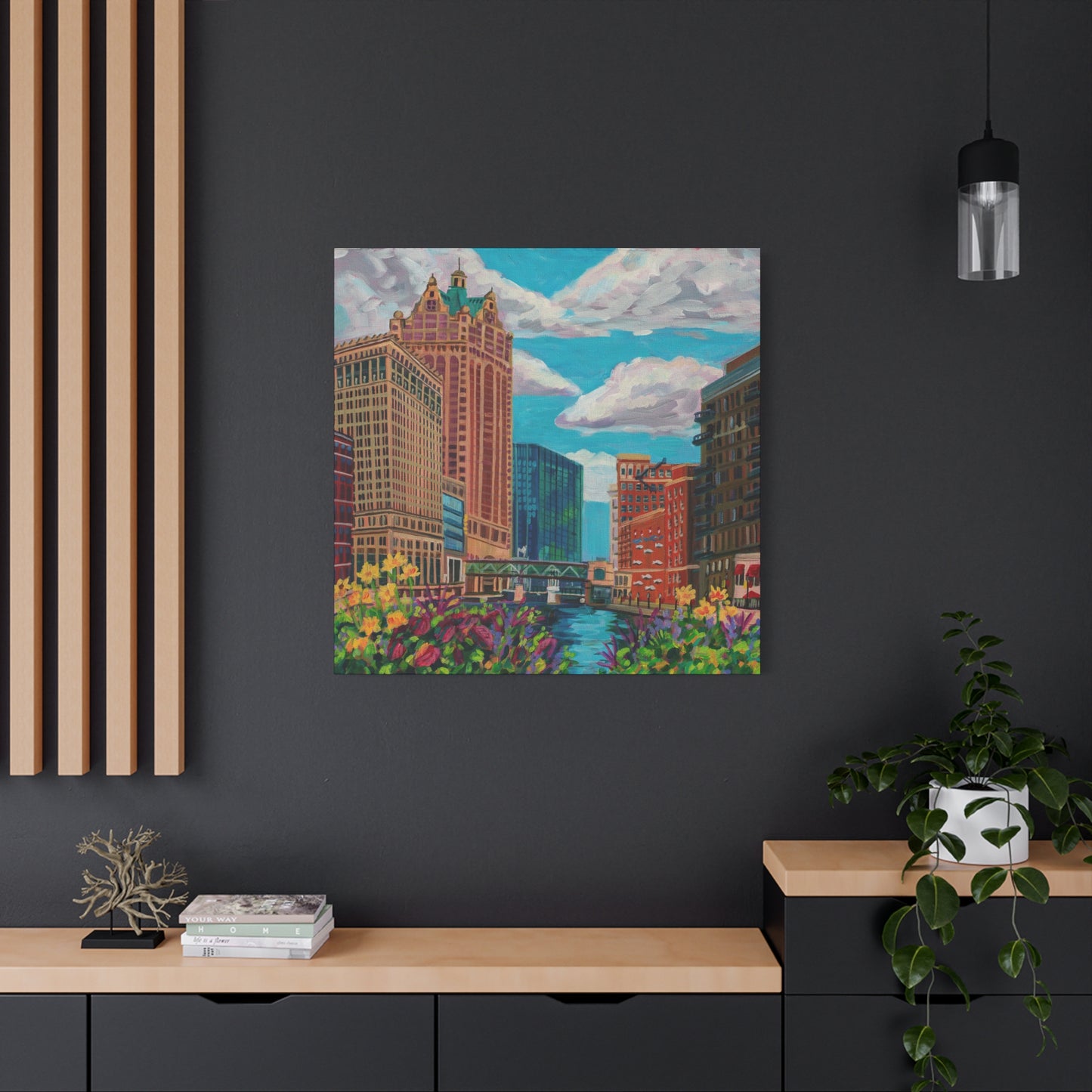 Milwaukee river— Gallery Wrapped Canvas Reproductions