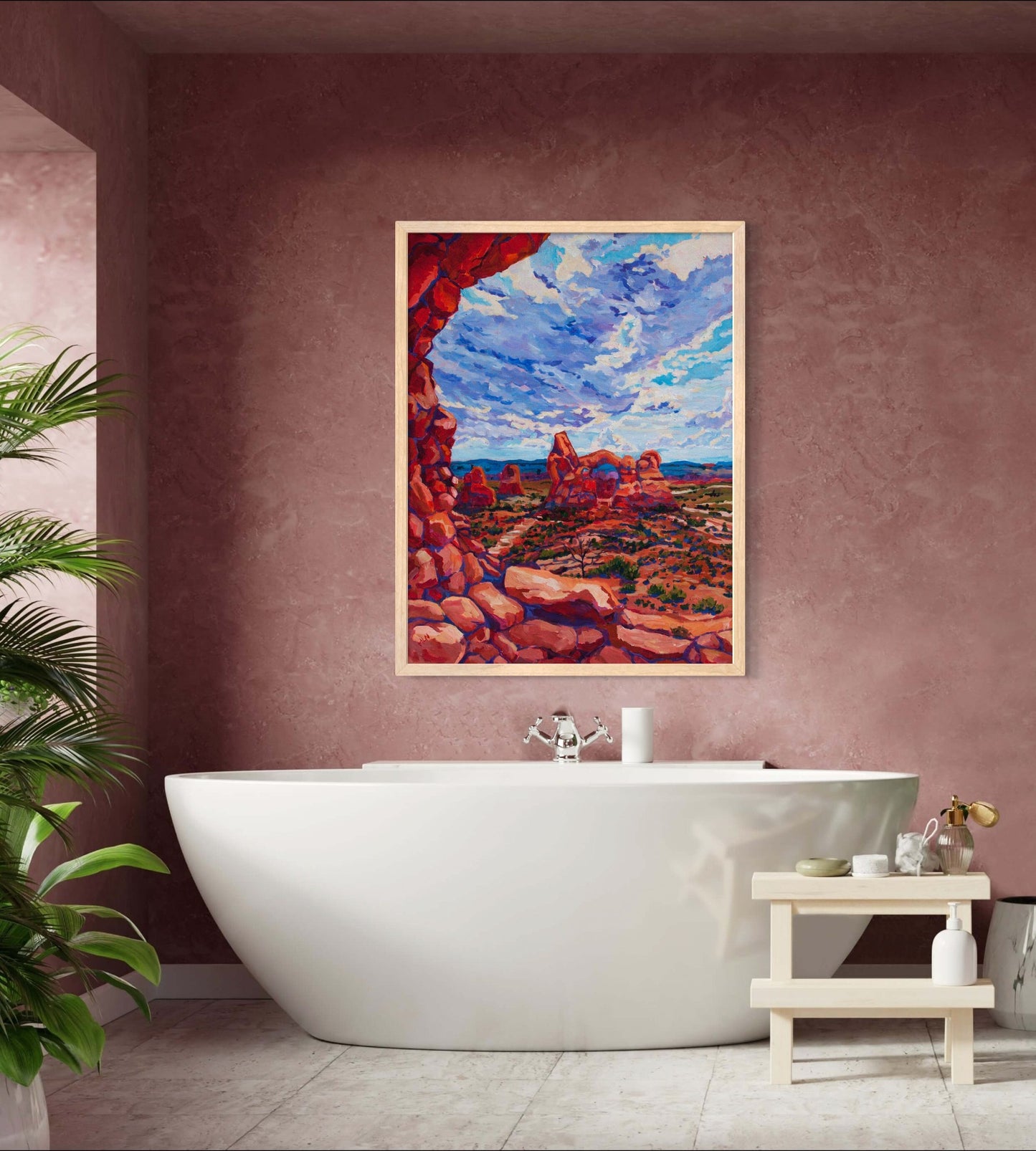 Turret Arch from North Window, Arches National Park original painting