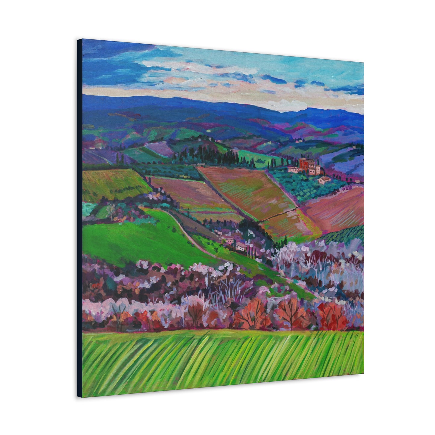 xxRolling Tuscan farmland, Italy-Right Panel— Gallery Wrapped Canvas Reproduction
