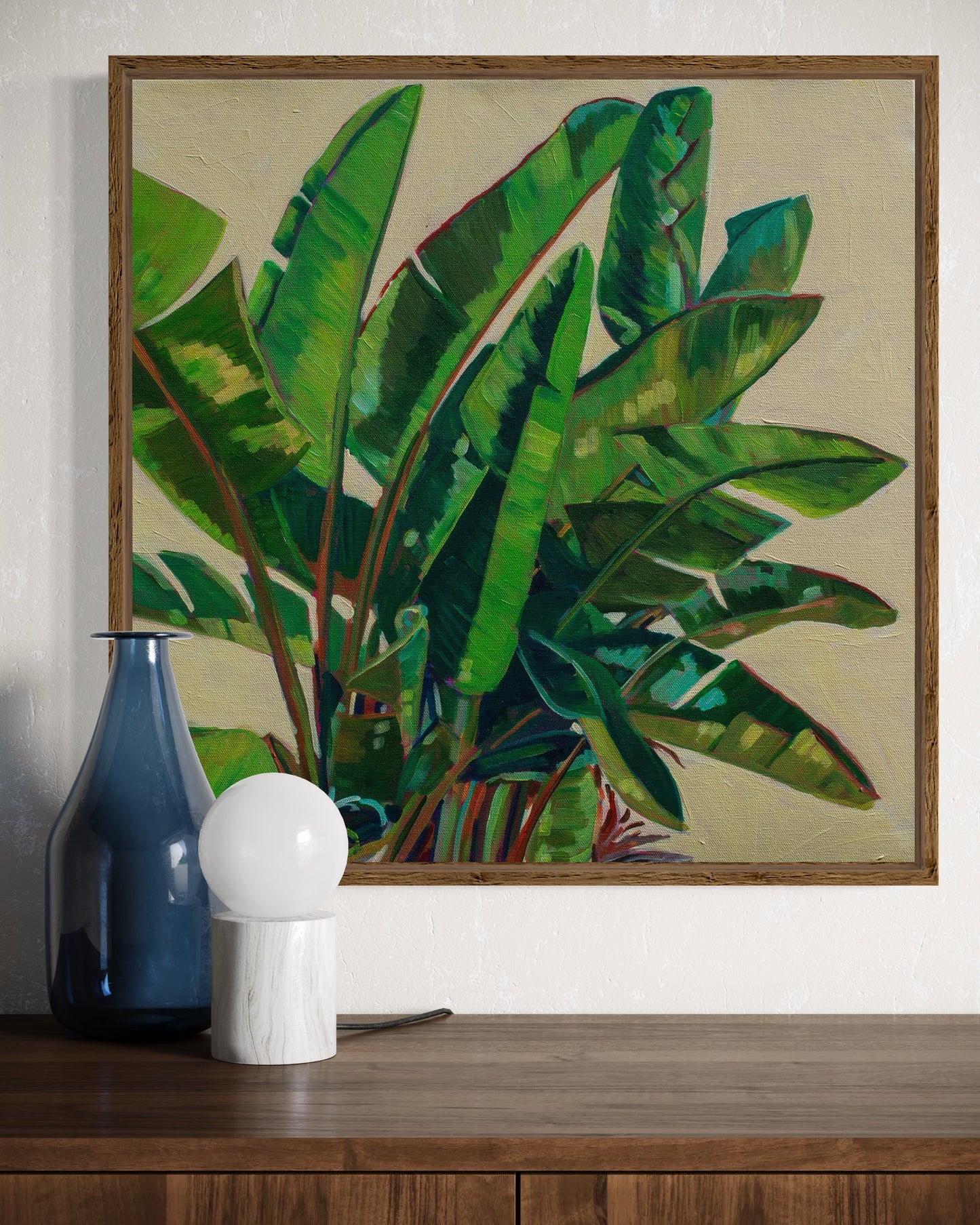 Palm detail #13 (Banana tree) original painting