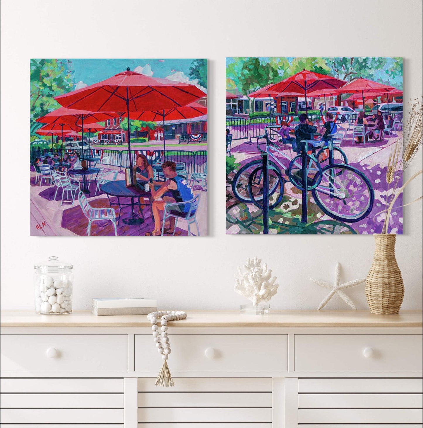 Socializing Series #3 Winter Garden original painting