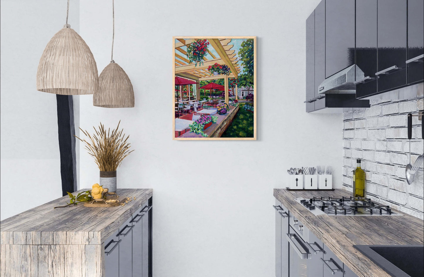 The Patio at Hotel Dallavalle Niagara-on-the-lake original painting