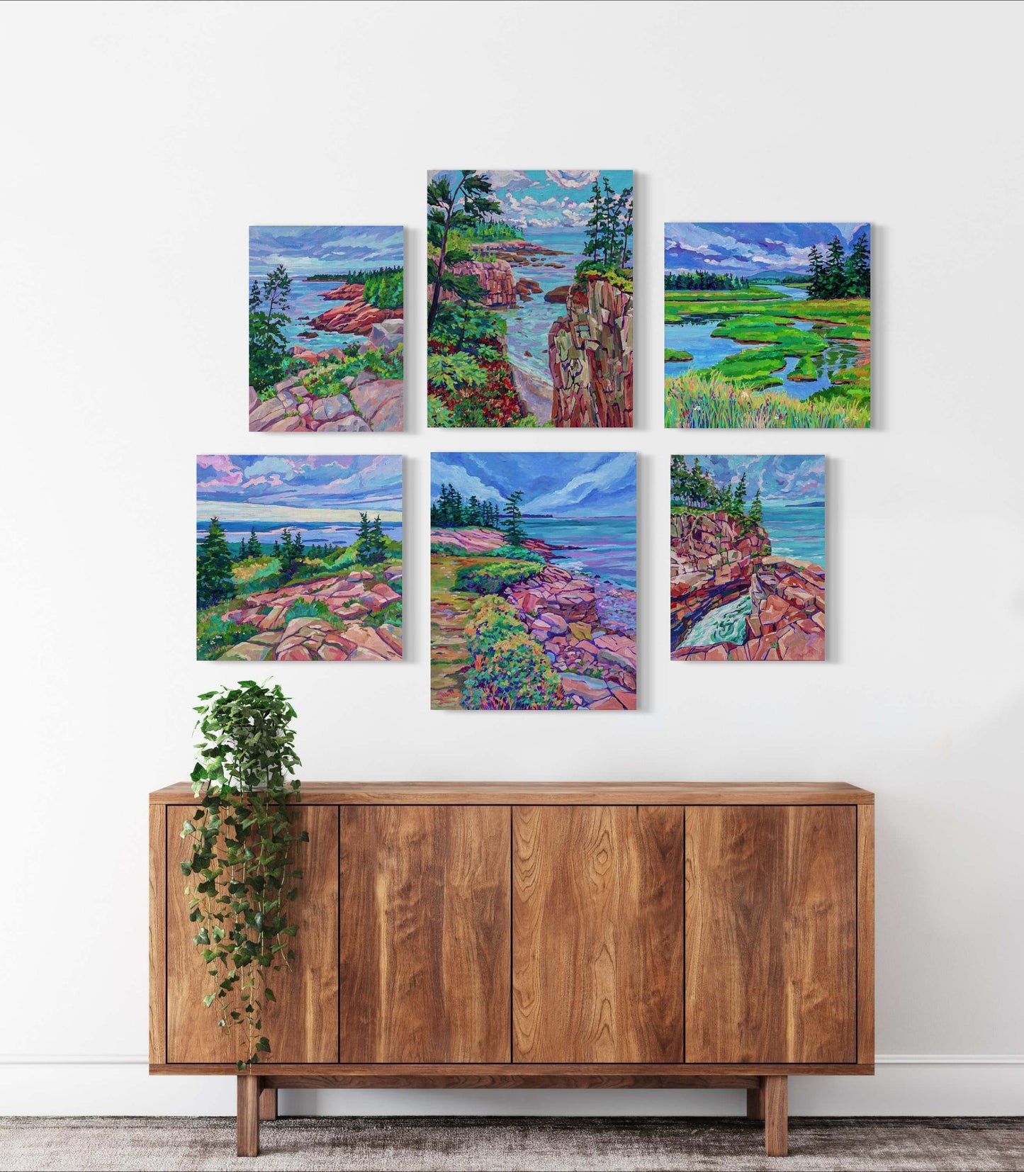 Wetlands on Mount Desert Island Maine original painting