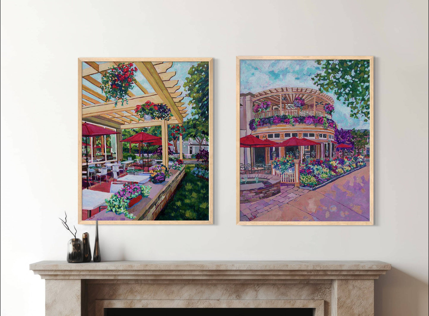 The Patio at Hotel Dallavalle Niagara-on-the-lake original painting