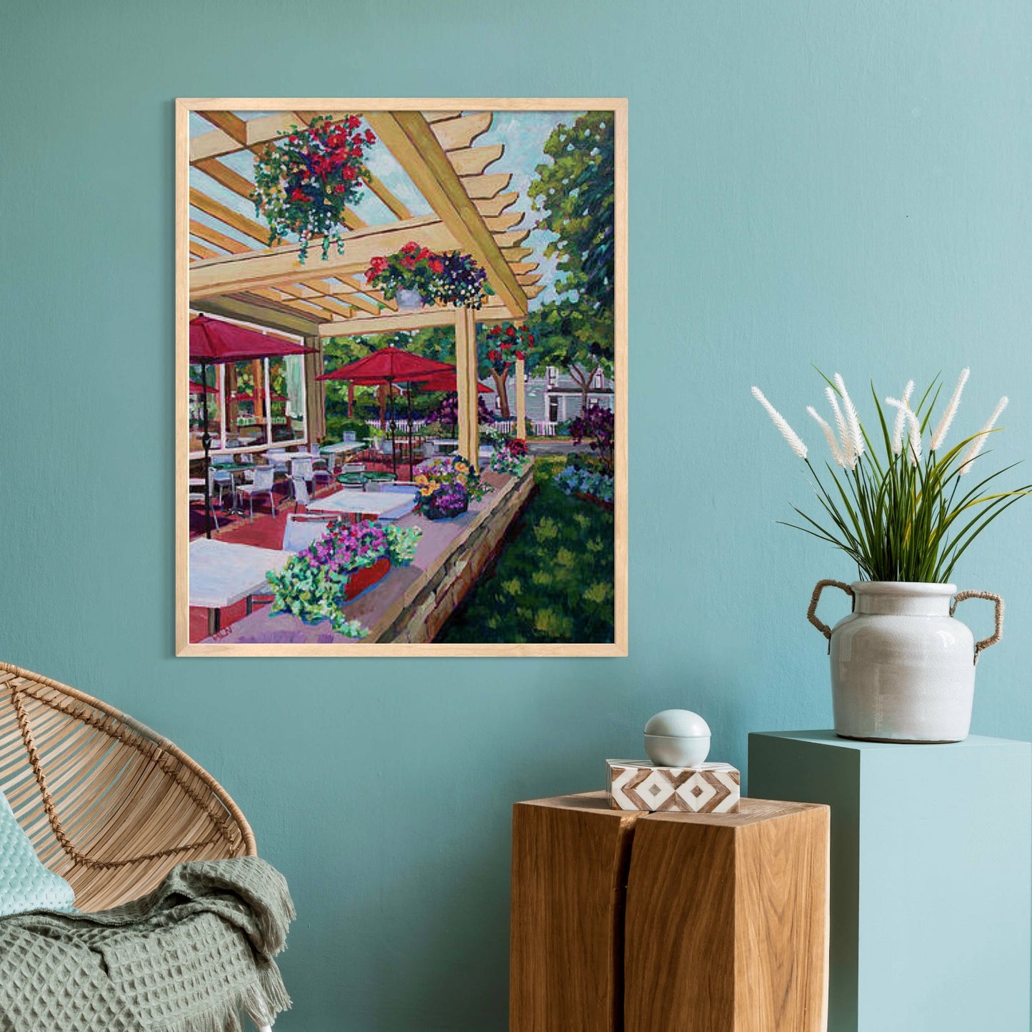 The Patio at Hotel Dallavalle Niagara-on-the-lake original painting