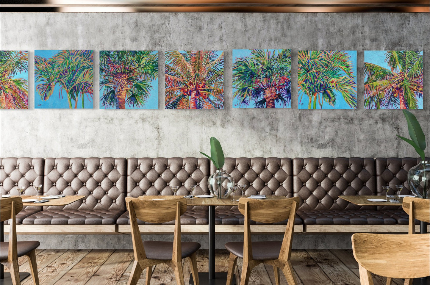 Christmas Tree Palm #6 original painting