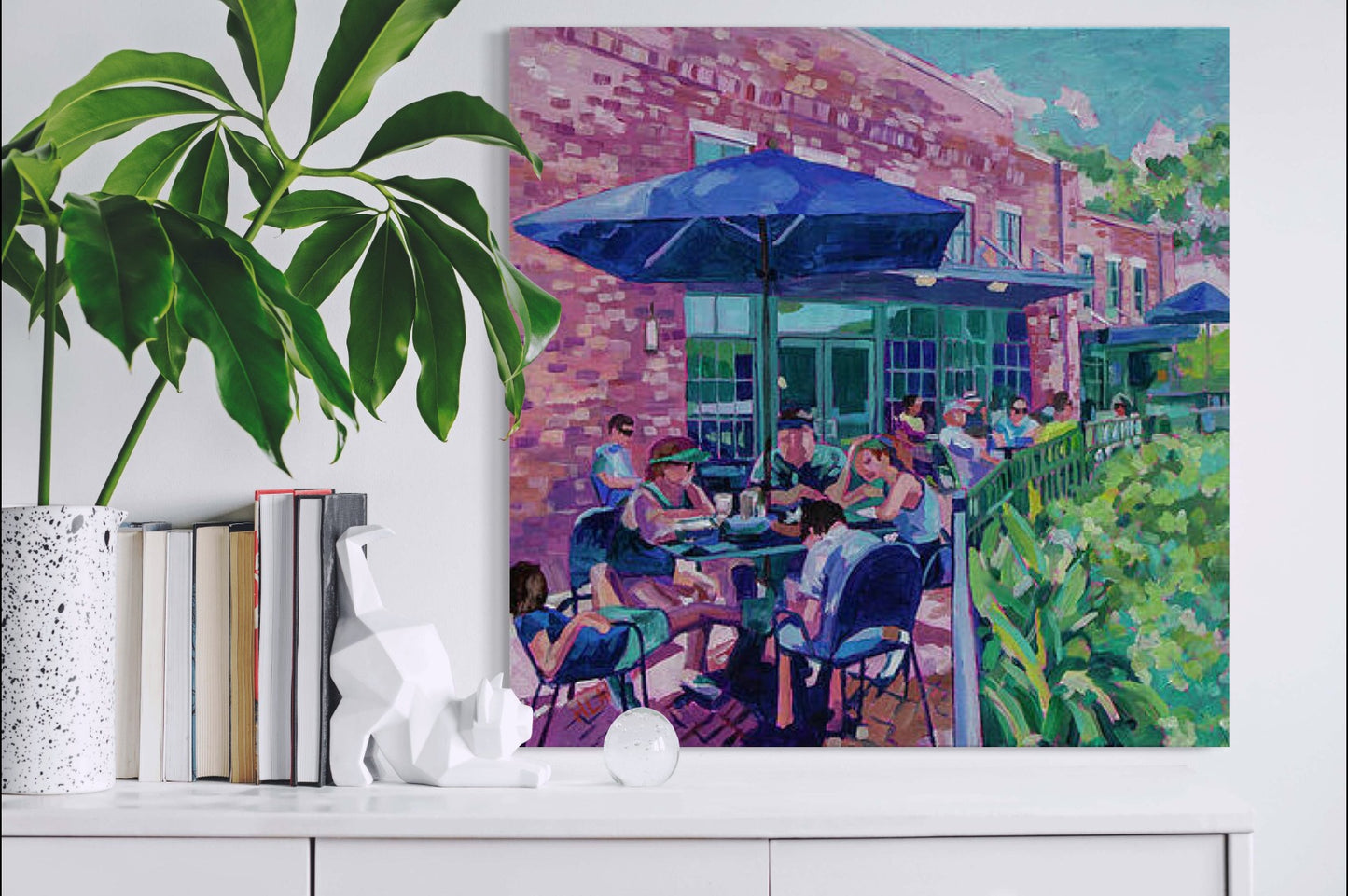 Socializing Series #6 Winter Garden original painting