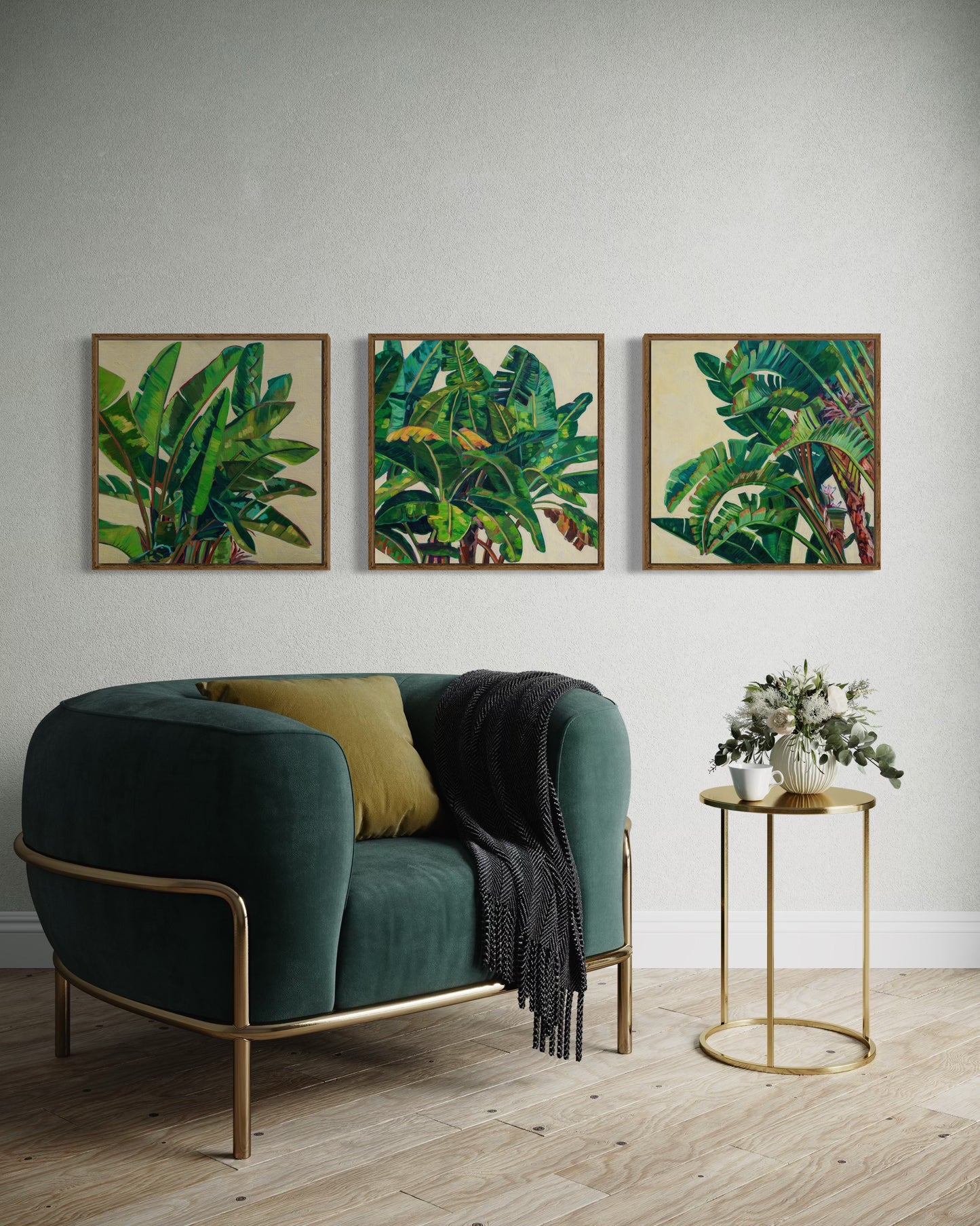 Palm detail #13 (Banana tree) original painting