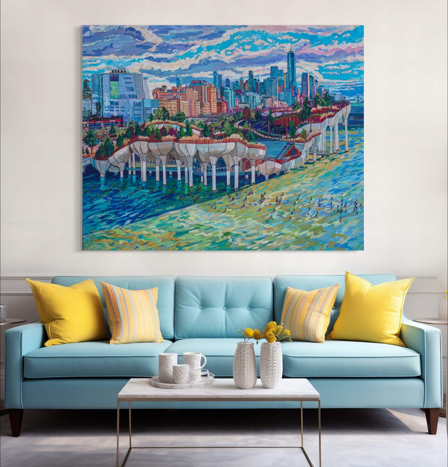 Little Island and Downtown Manhattan