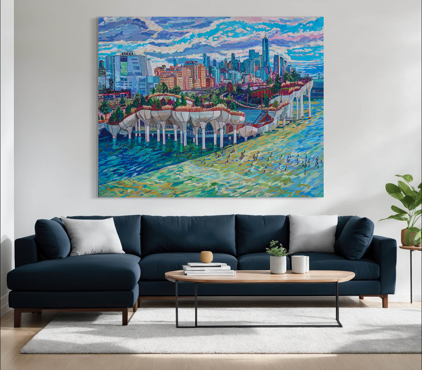 Little Island and Downtown Manhattan