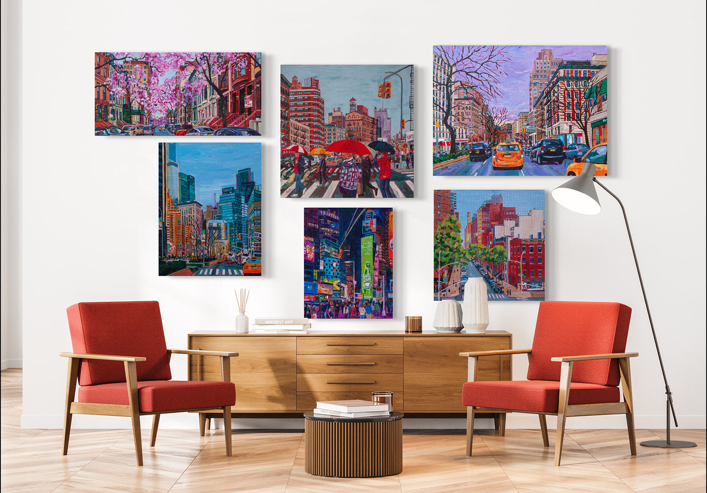 Approaching Columbus Circle - NYC original painting