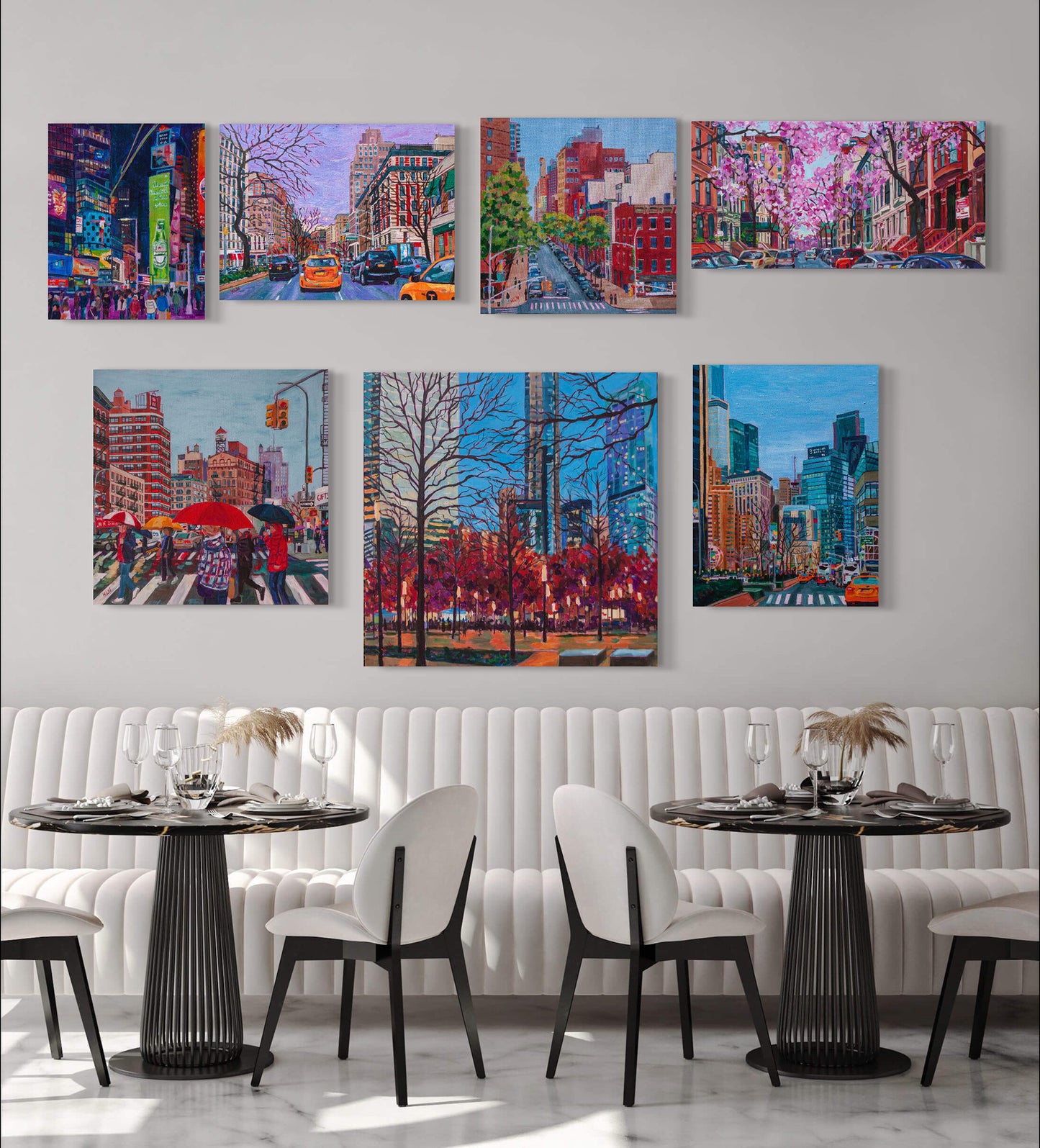Approaching Columbus Circle - NYC original painting
