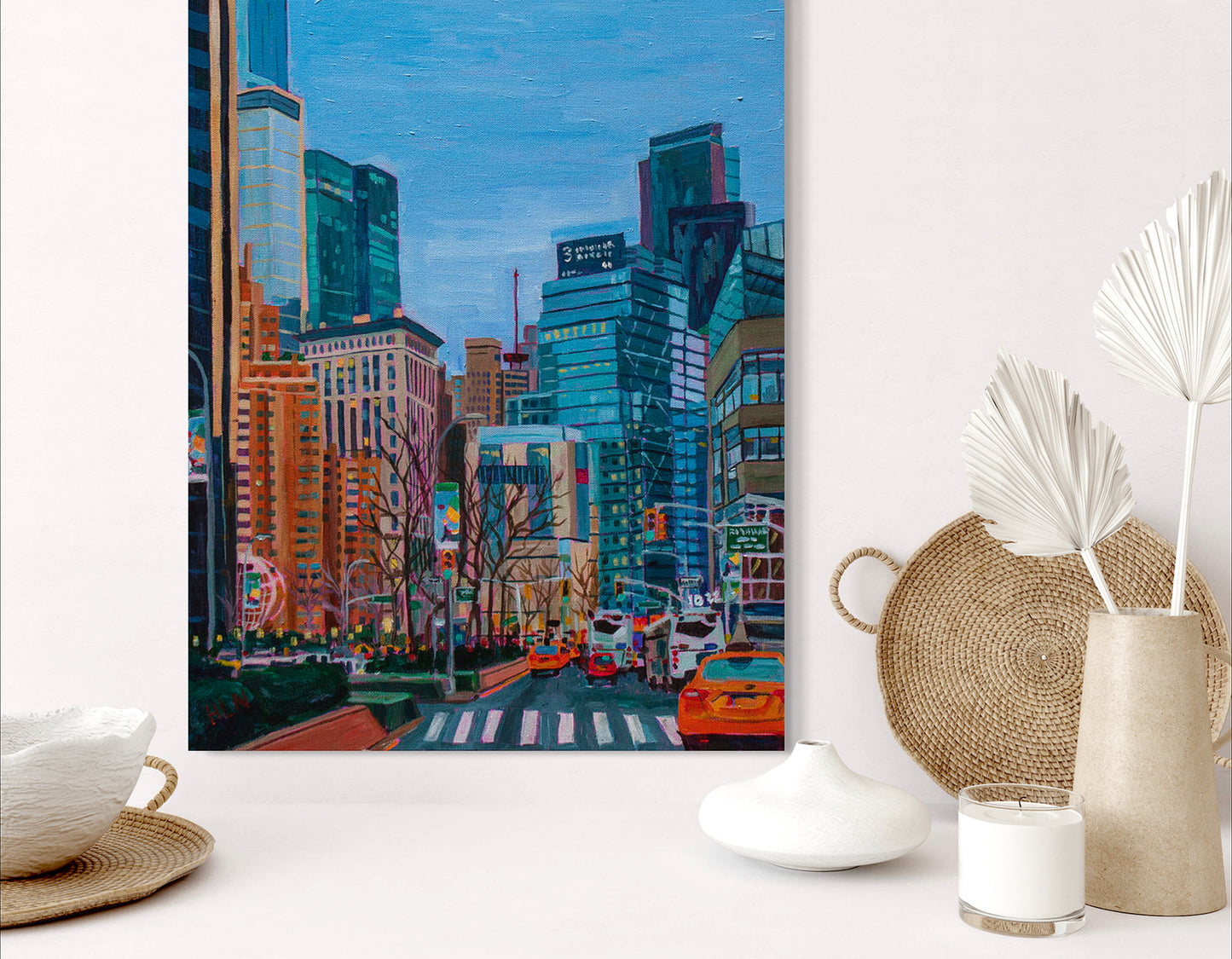 Approaching Columbus Circle - NYC original painting
