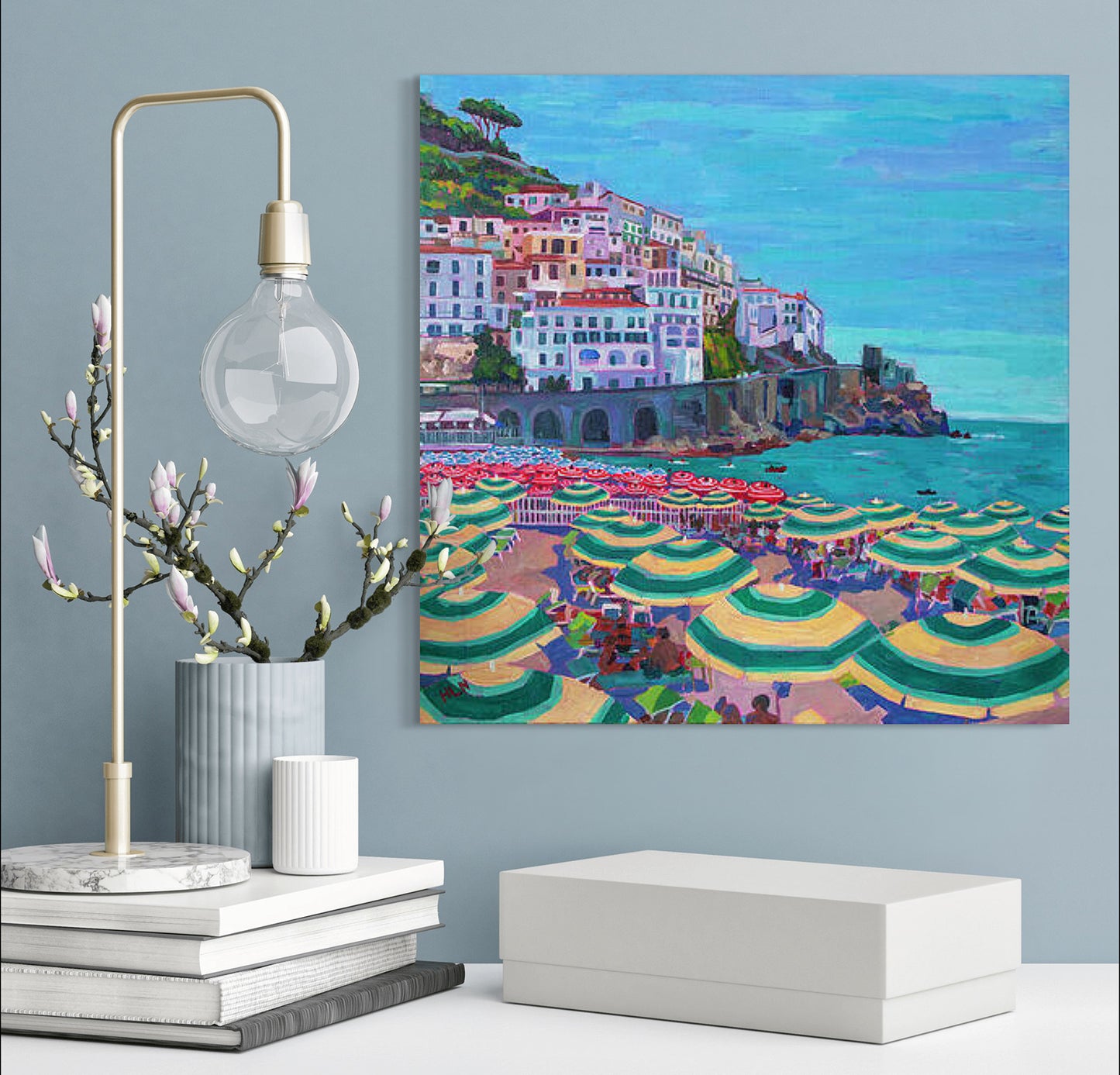 Beachside Amalfi Italy original painting