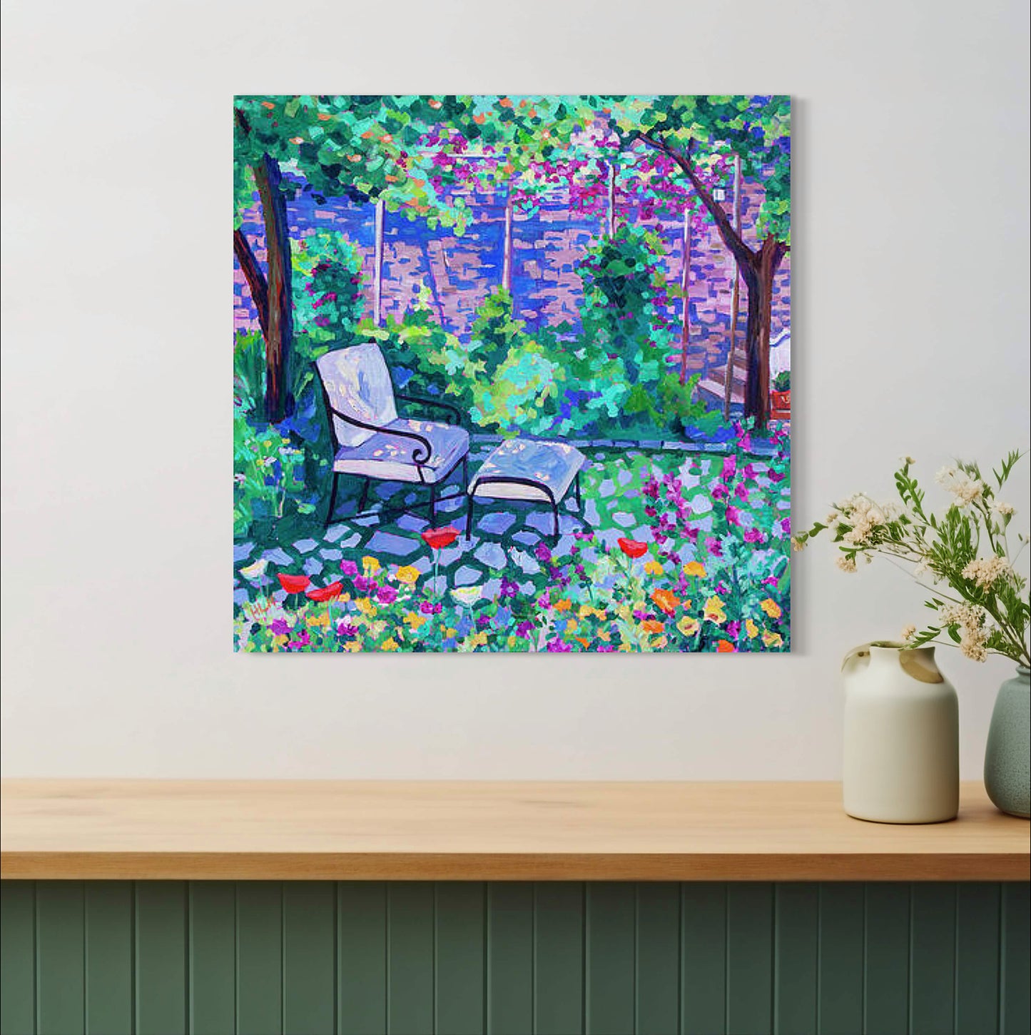 Cultivating Well Being Positano Italy original painting