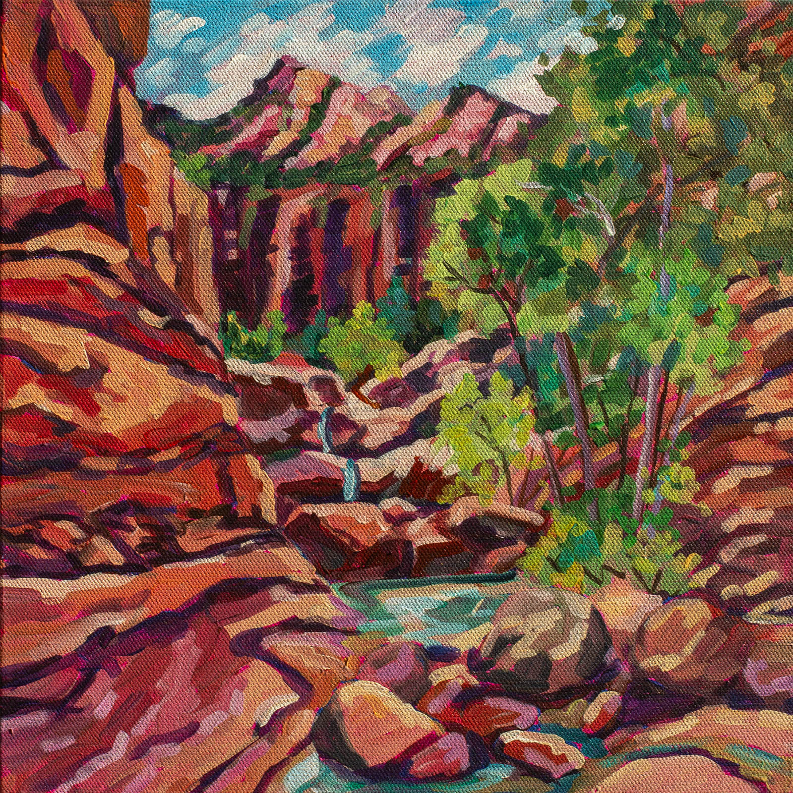 HIdden hike painting of Zion National Park.
