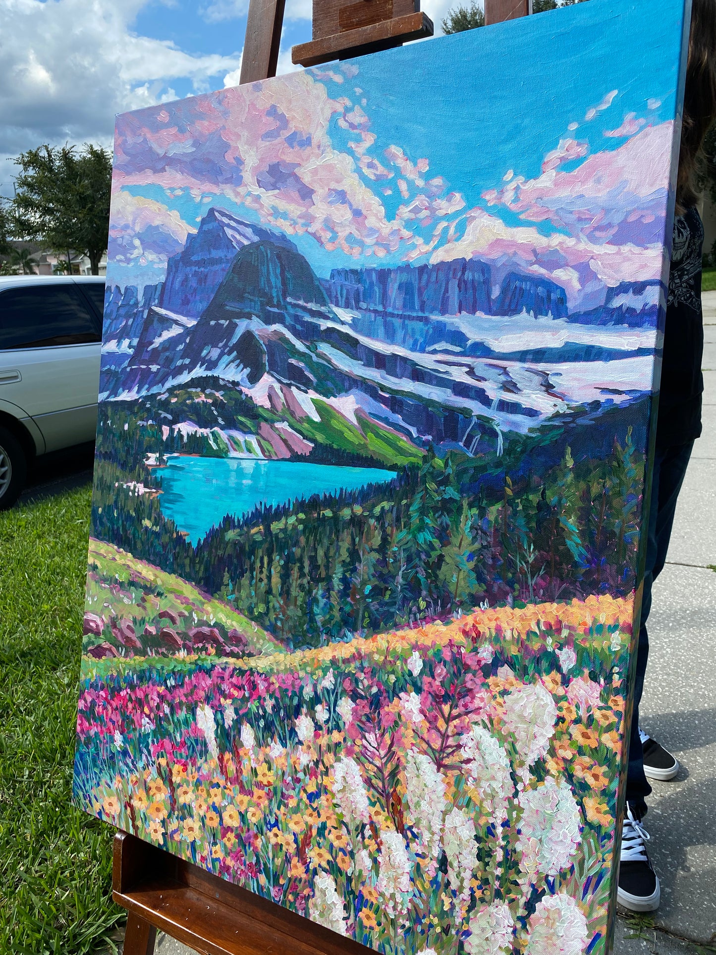 Spring Bloom in Glacier National Park original painting