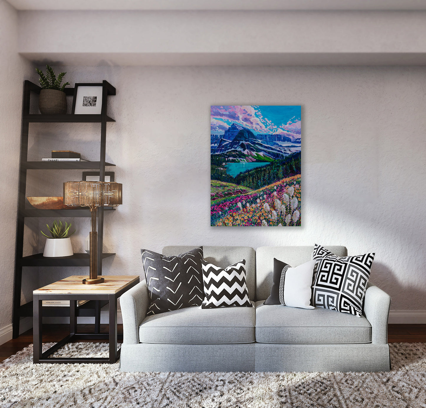 Spring Bloom in Glacier National Park original painting
