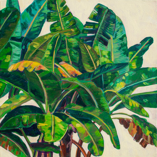 Palm detail #11 (Banana tree) original painting