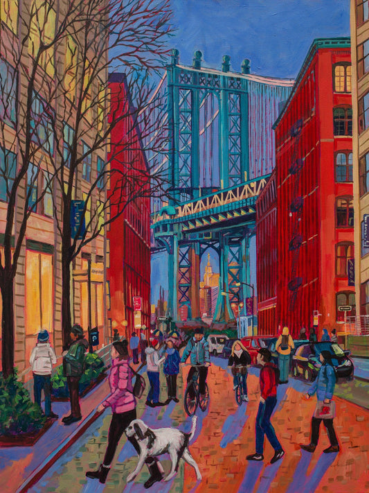 Empire through Manhattan Bridge-DUMBO
