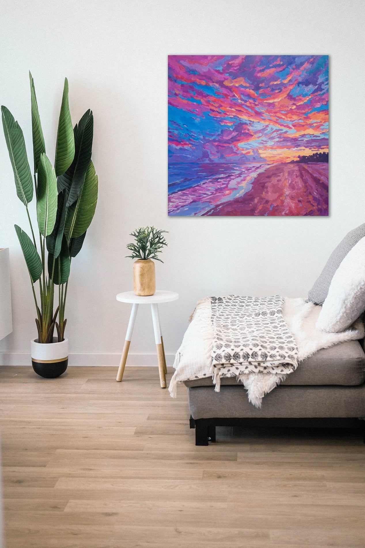 Sanibel Island Sunset painting in living room
