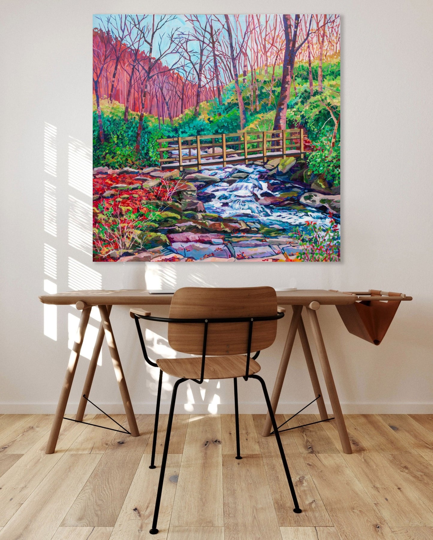 Autumn Adventure painting with kitchen table