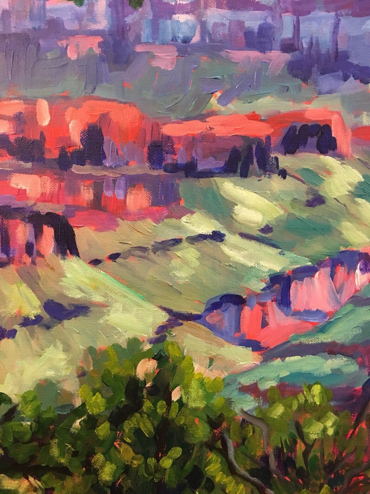 painting detail of rocks