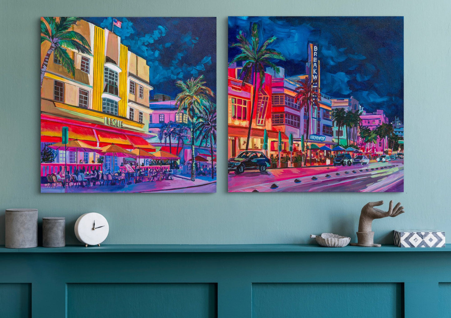 The Breakwater Hotel- South Beach Miami painting