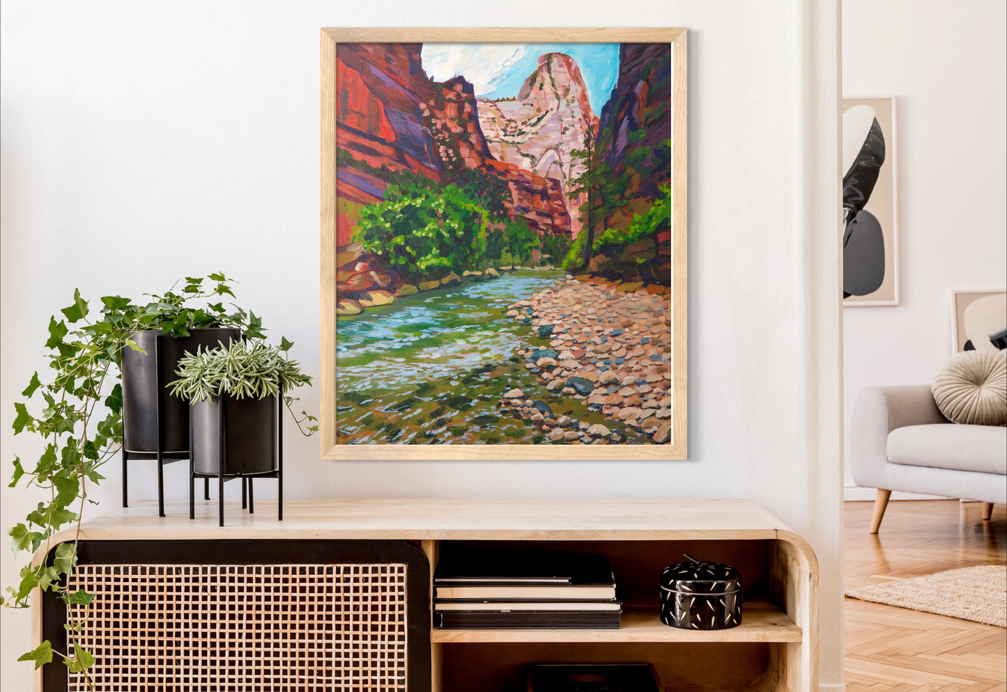 The Narrows, Zion original painting