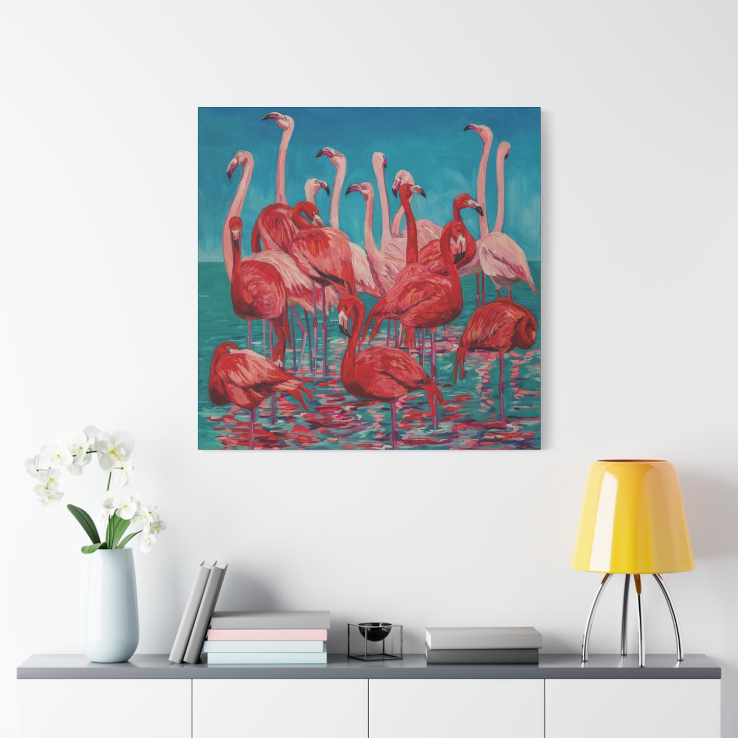 Flamboyance of Flamingos—Matte Canvas, Stretched, 1.25"