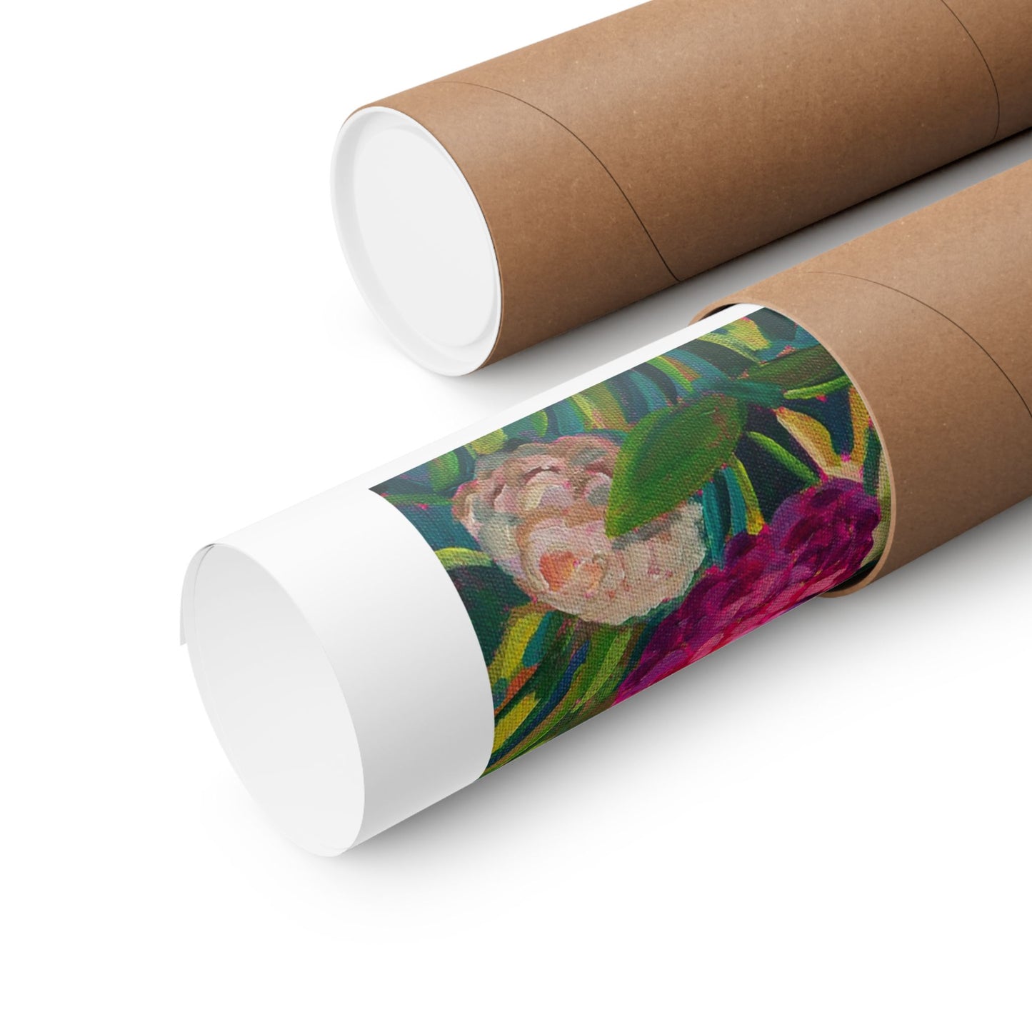 Wonder garden series- Zinnias in the Mountain Light— Matte Paper Poster Reproduction
