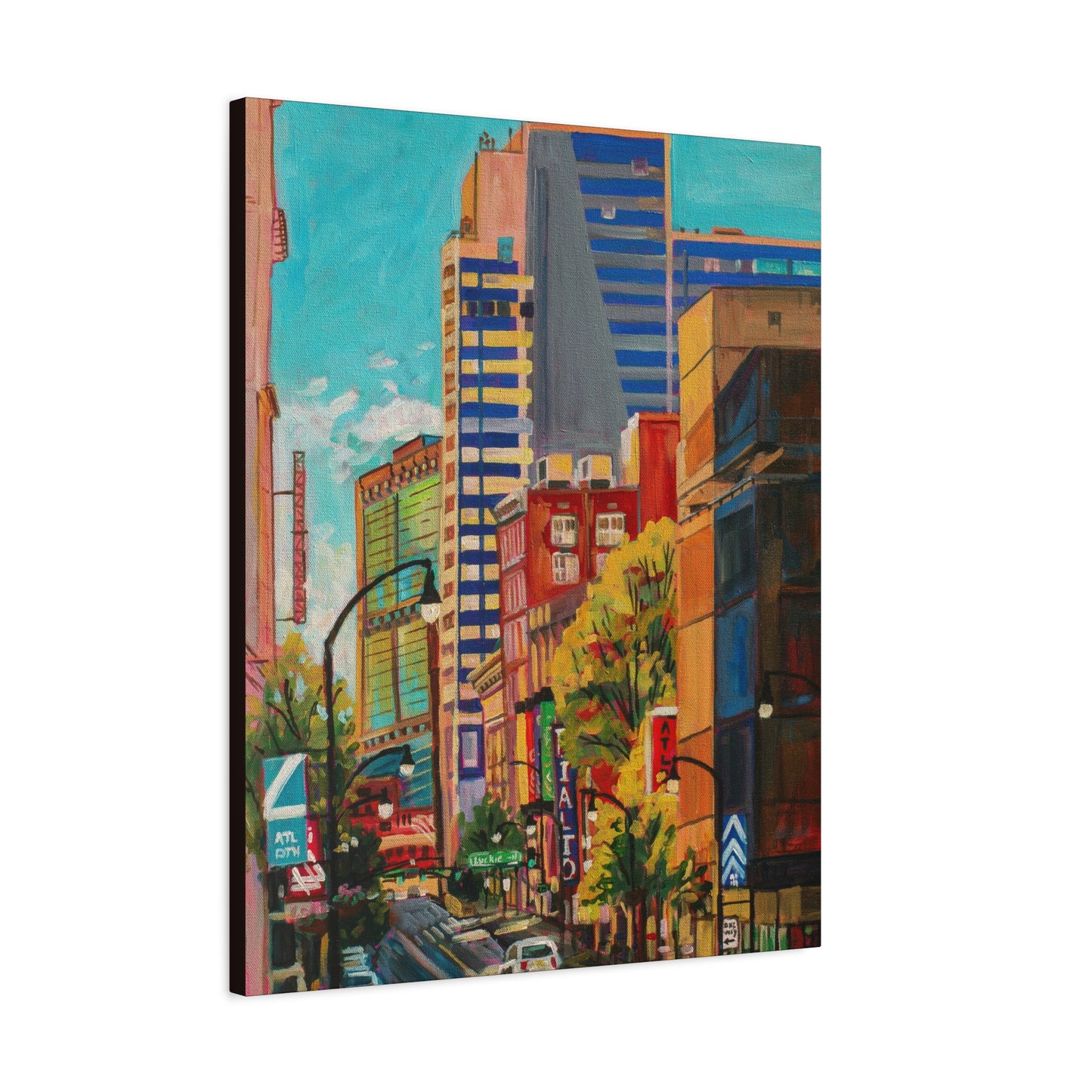 Atlanta Street Scene 2 (Rialto Center for the Arts)—Matte Canvas, Stretched, 1.25"