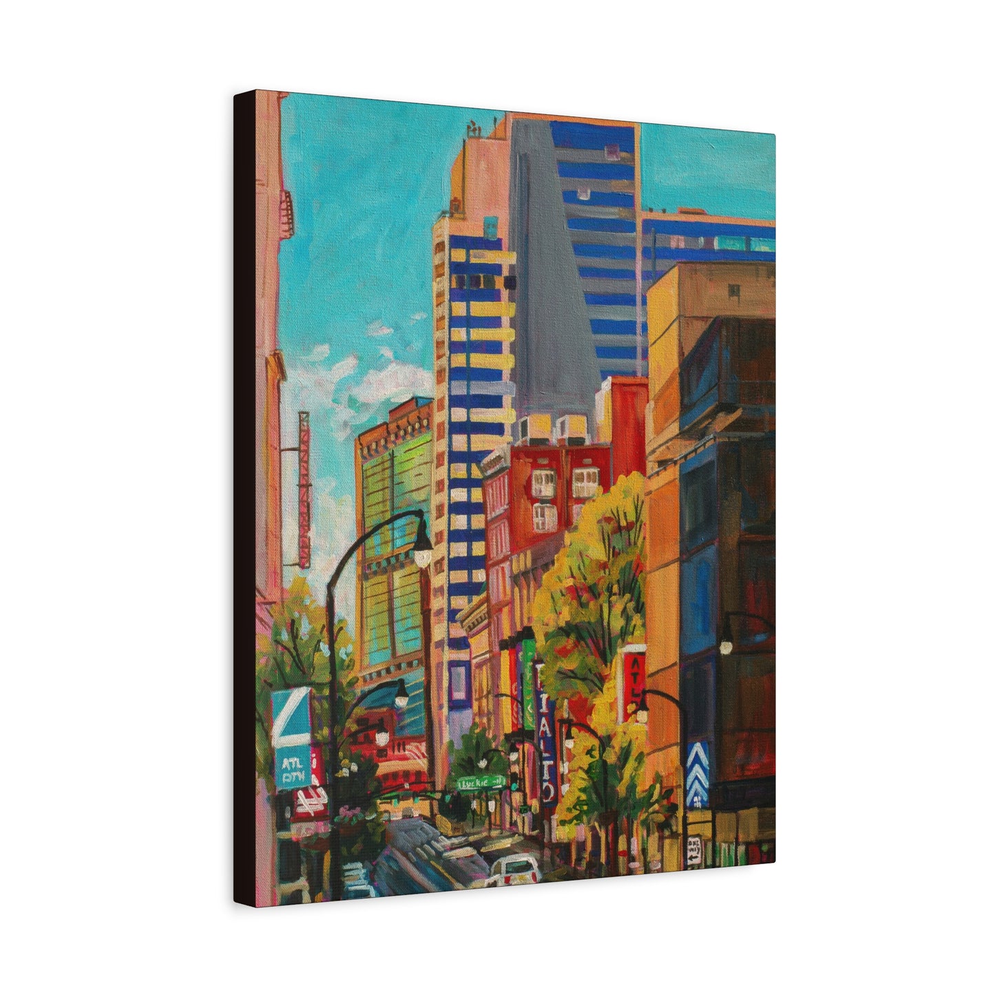 Atlanta Street Scene 2 (Rialto Center for the Arts)—Matte Canvas, Stretched, 1.25"