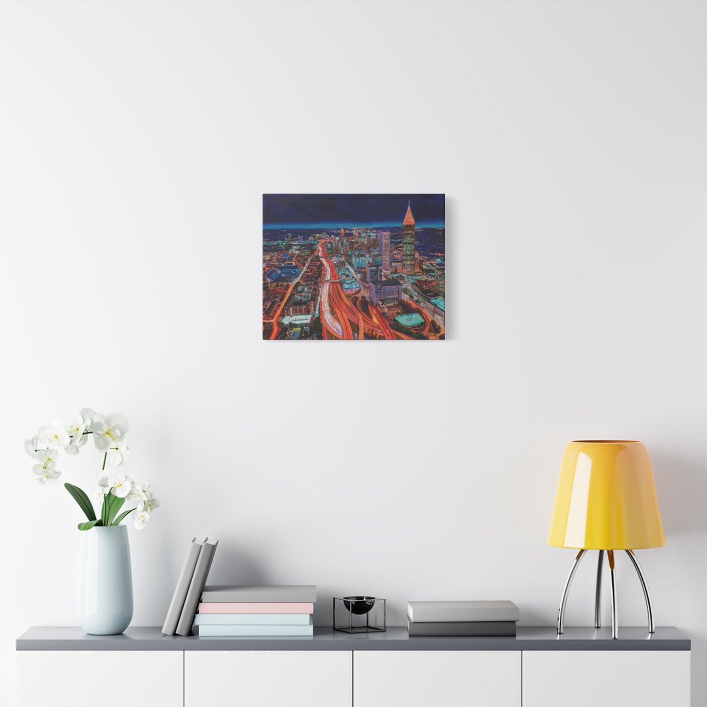 Atlanta Night Skyline —Matte Canvas, Stretched, 1.25"