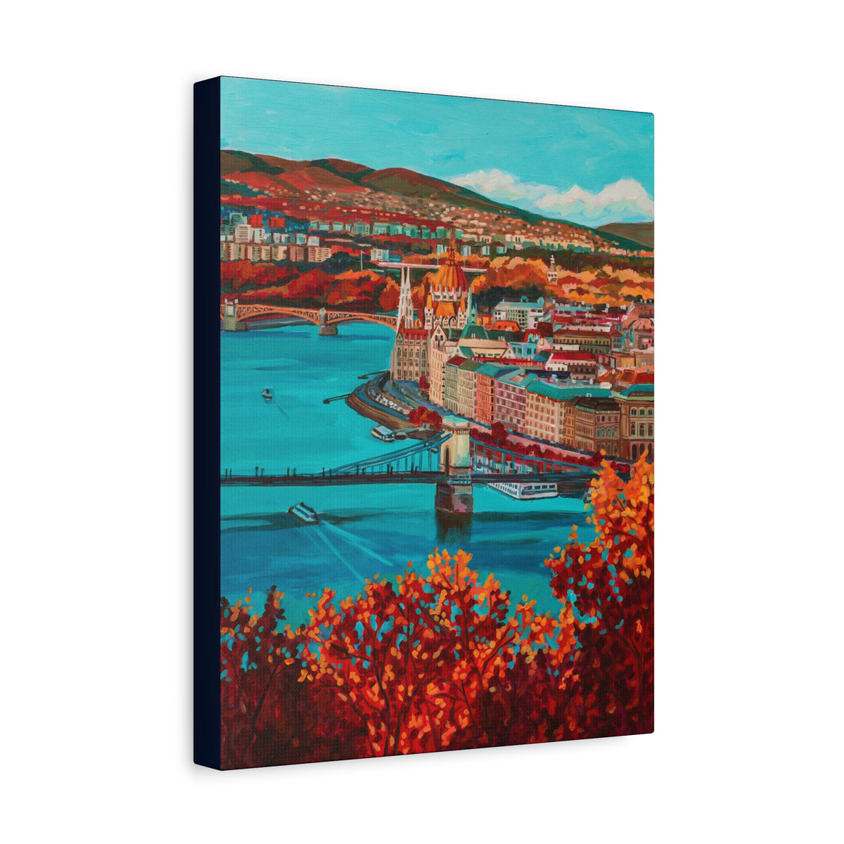 Postcards from Europe: Budapest —Matte Canvas, Stretched, 1.25"