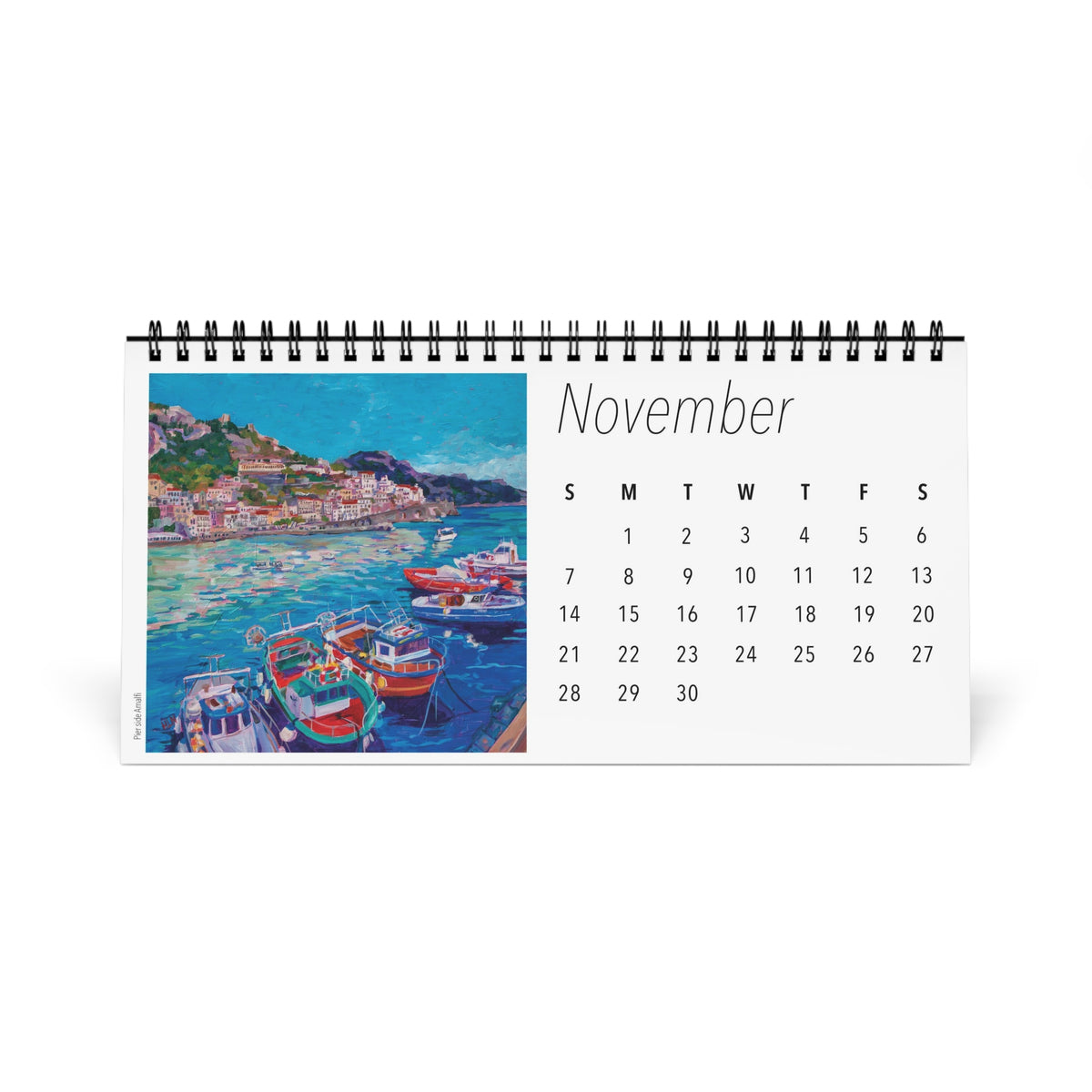 Seaside Italy- Amalfi Coast 2027 Desktop Calendar