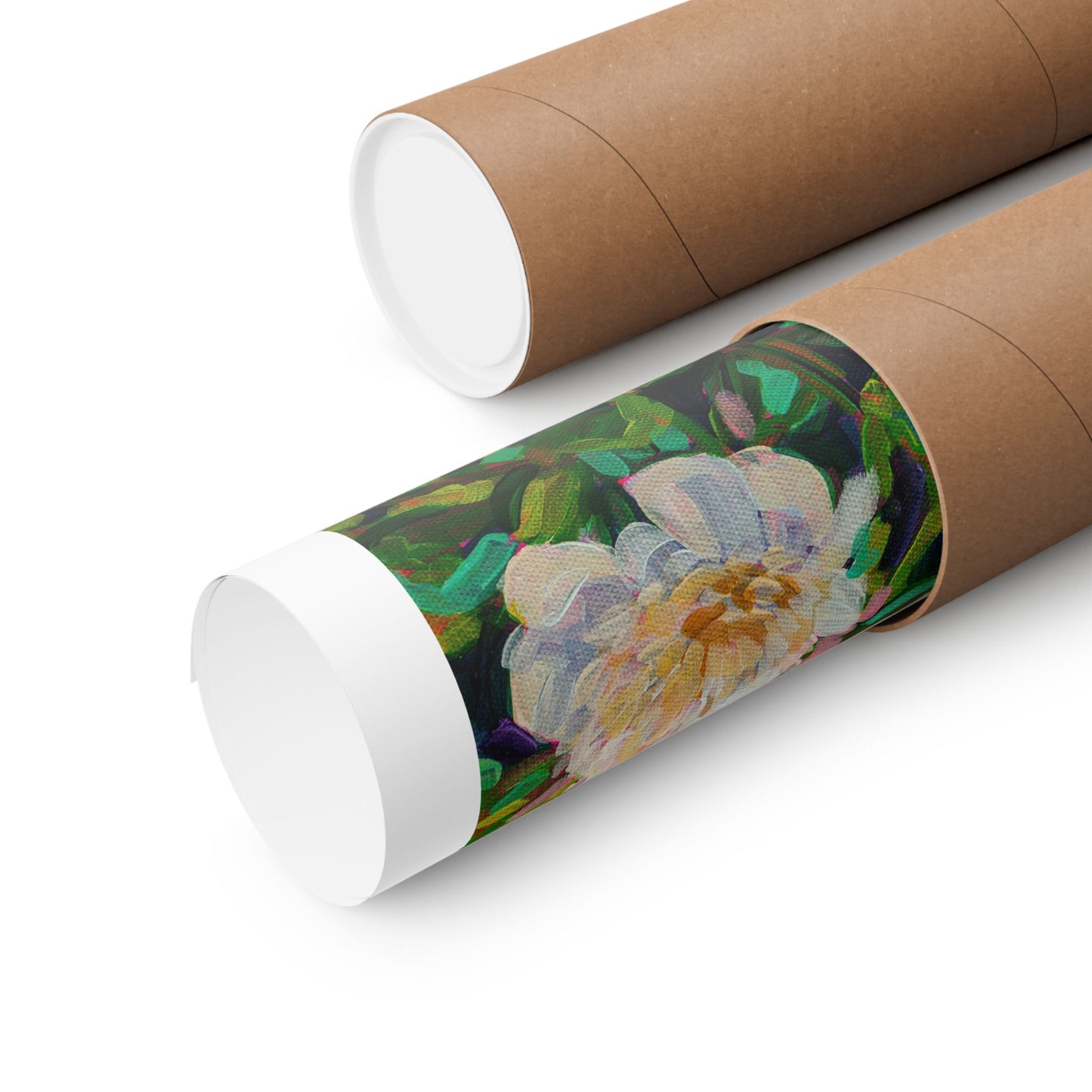 White Peonies— Matte Paper Poster Reproduction