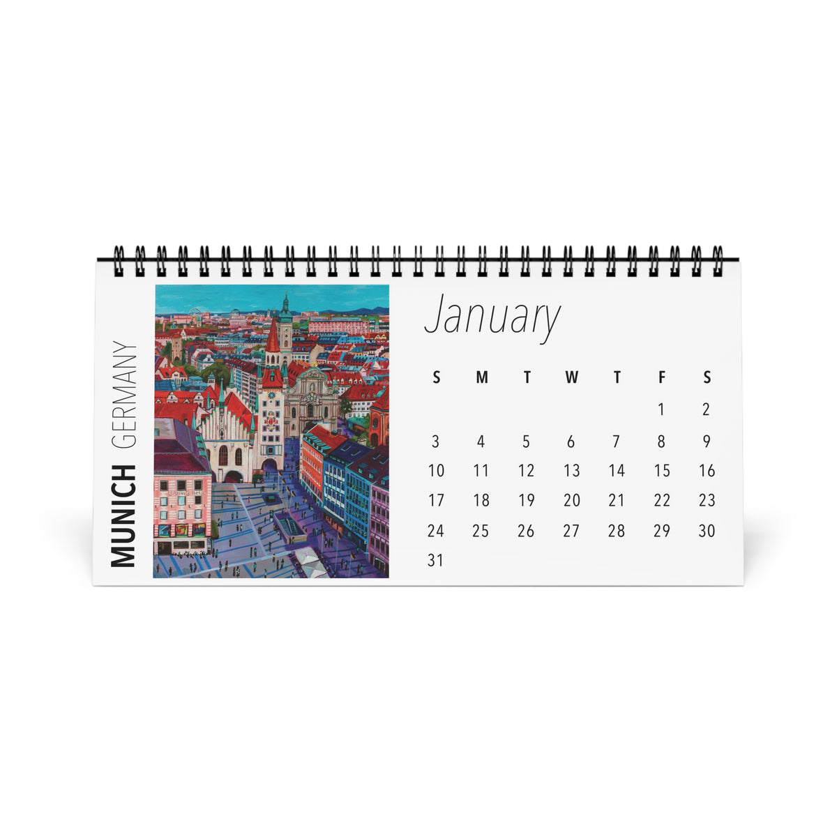 Postcards from Europe 2027 Desktop Calendar