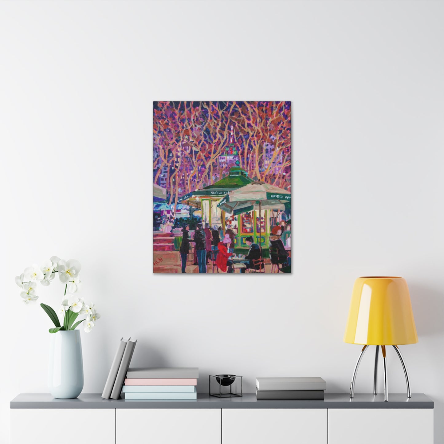 Wafels at Bryant Park- NYC — Gallery Wrapped Canvas Reproduction