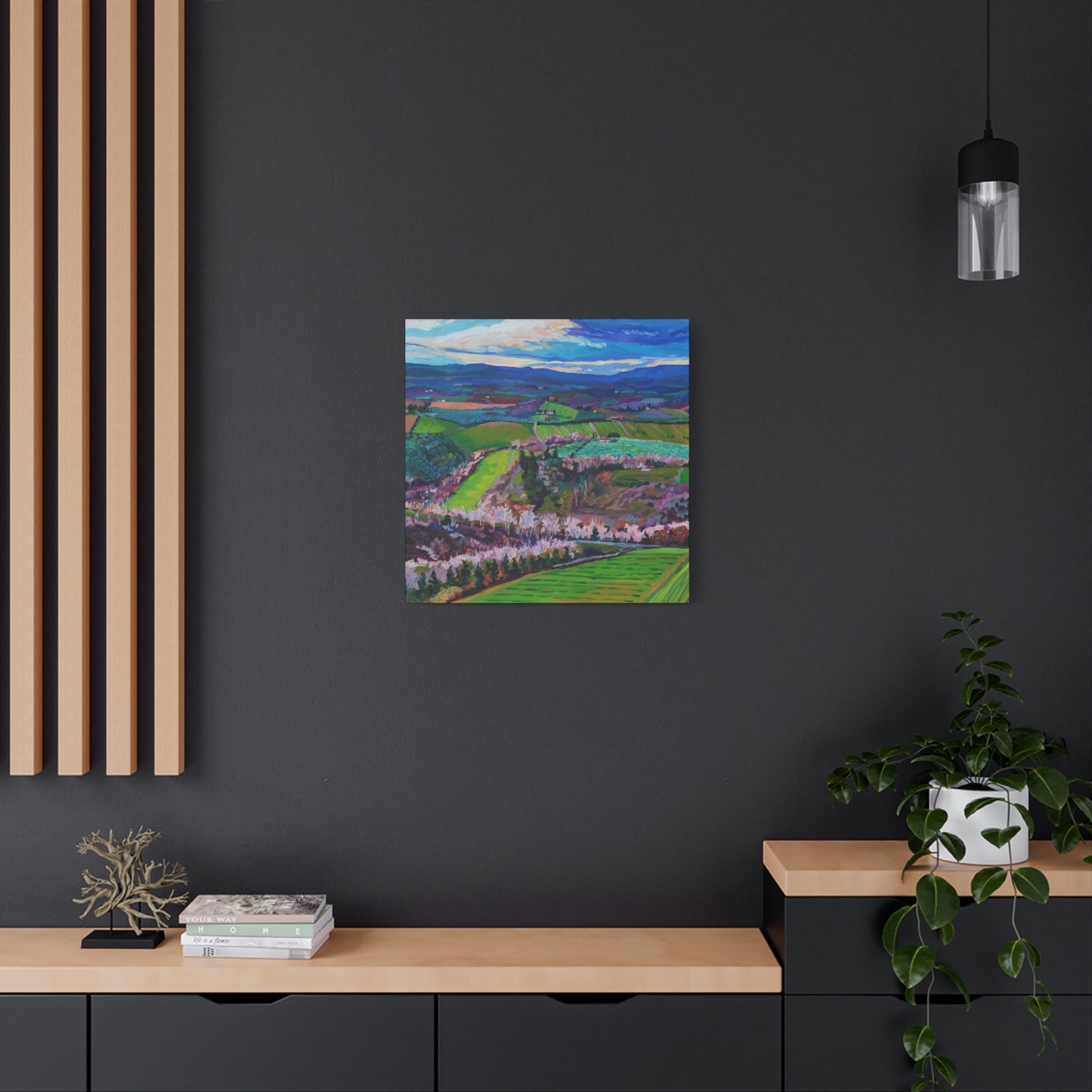 Rolling Tuscan farmland, Italy-Middle Panel —Matte Canvas, Stretched, 1.25"