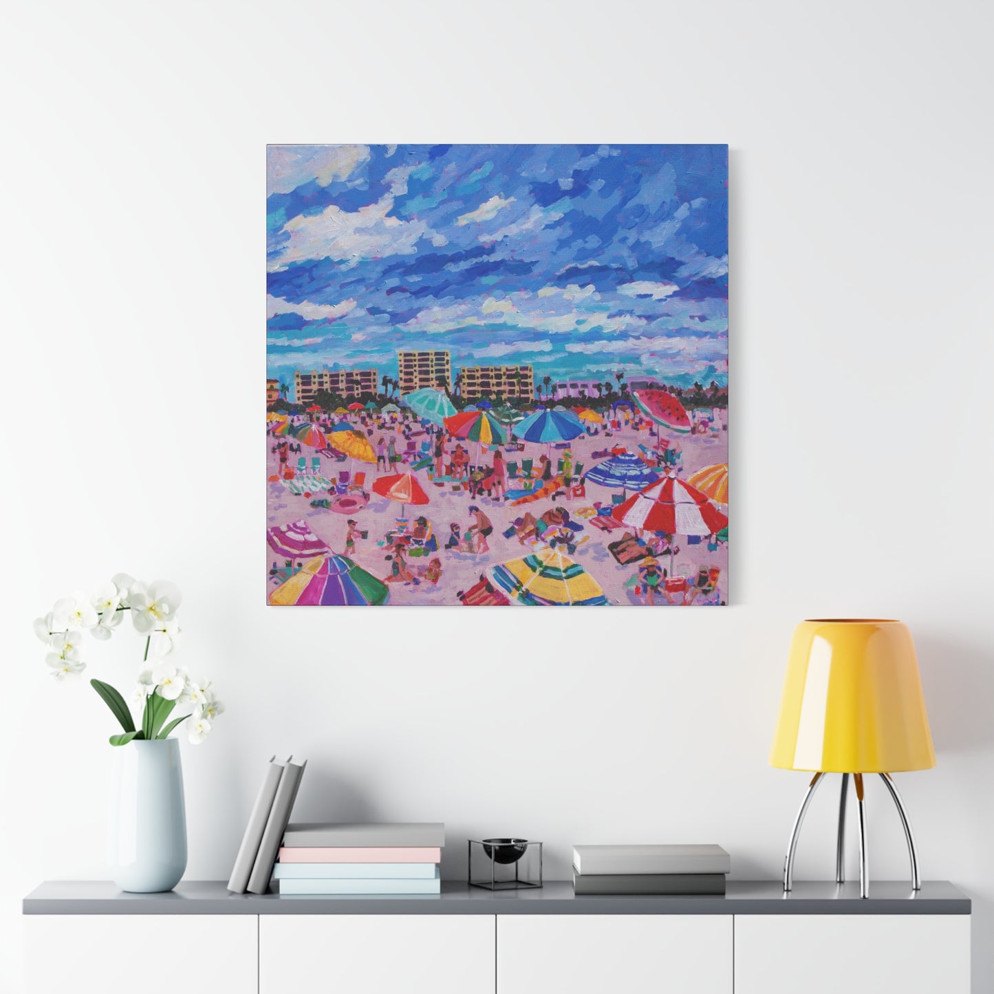 Busy Relaxing Beach Right Panel—Matte Canvas, Stretched, 1.25"