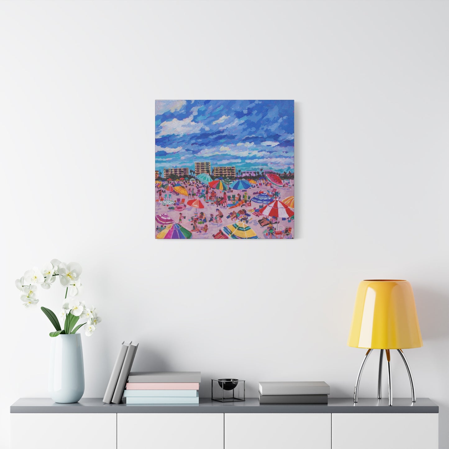 Busy Relaxing Beach Right Panel—Matte Canvas, Stretched, 1.25"