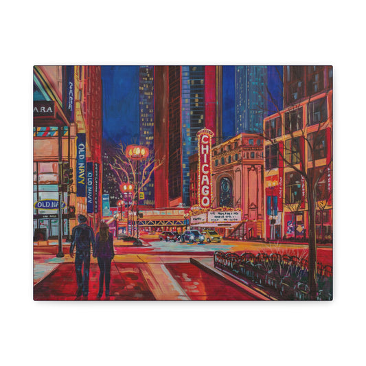 Chicago Theatre—Matte Canvas, Stretched, 1.25"