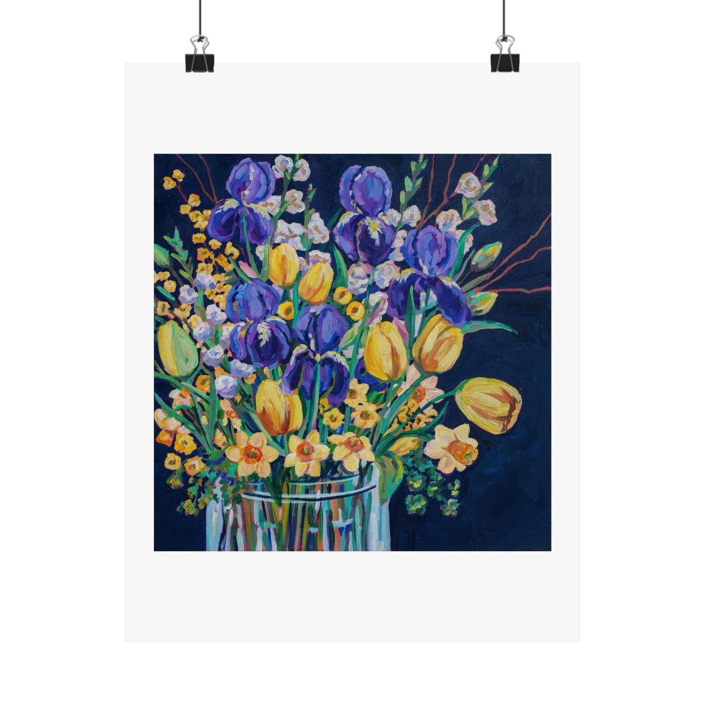 Spring Blooms Still life.— Matte Paper Poster Reproduction