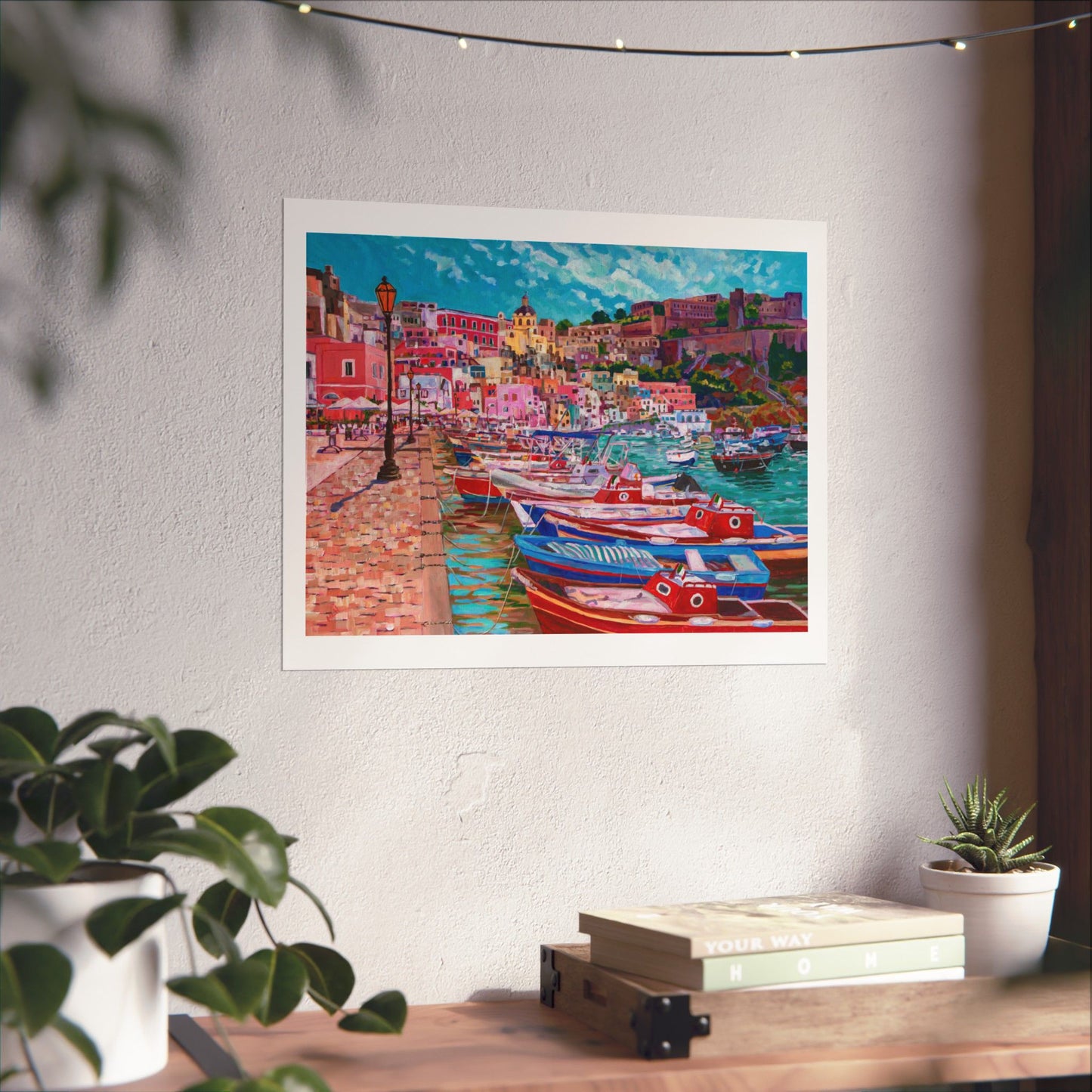 Harbor at Isola Procida, Italy —Matte Horizontal Posters